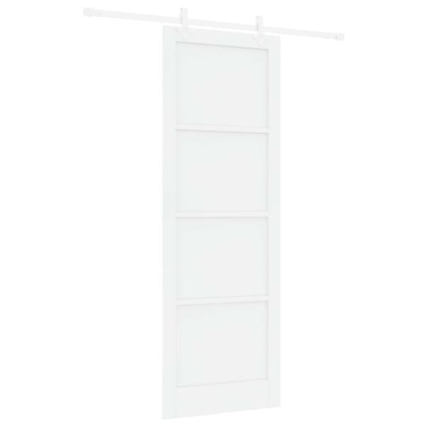 Skjutdörr Vit 83 x 232 cm Massiv furu