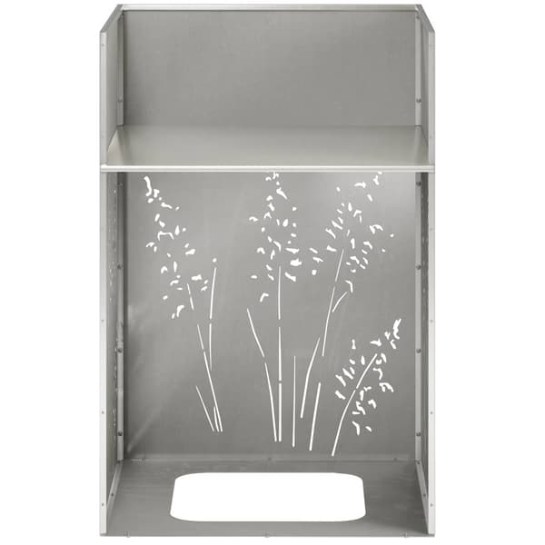 Trädgårdsplanterare 2 st Silver 50 x 50 x 75 cm Rostfritt stål