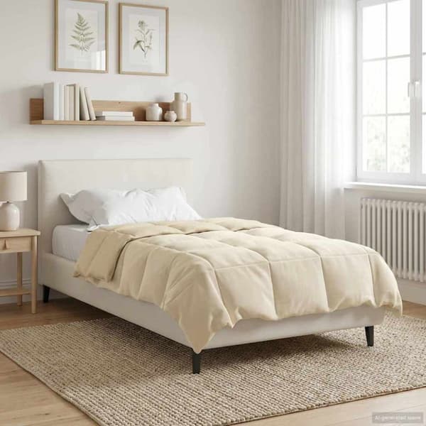 Sommar Duvet Quiltad Kräm 155 x 220 cm Mikrofiber