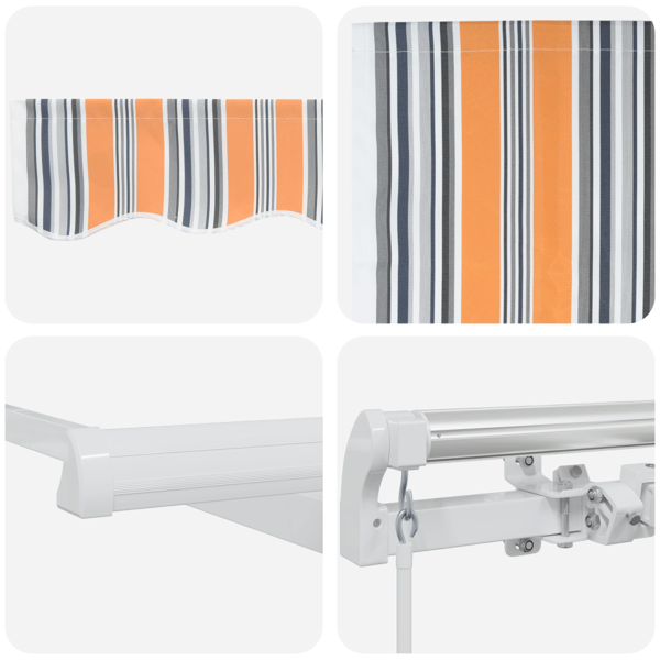 Utfällbar markis Flerfärgsdesign 600 × 300 cm
