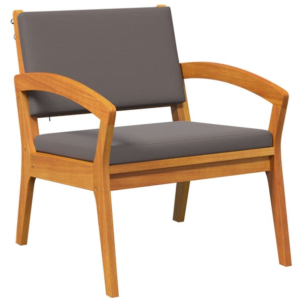 Bistroset med kudde 5 pcs Brun Polyester