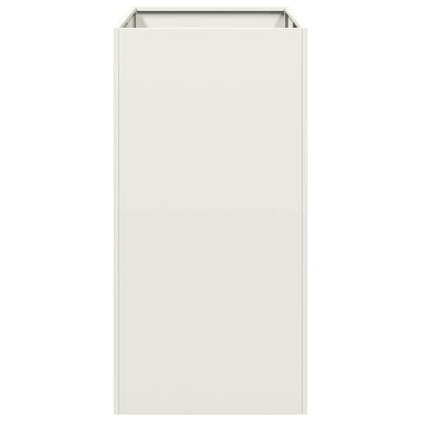Planteringskärl vit 40x80x80 cm stål