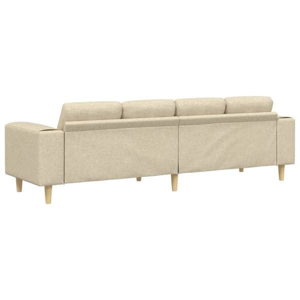 Vardagsrumsoffa Kräm 250 x 77 x 76 cm Polyester
