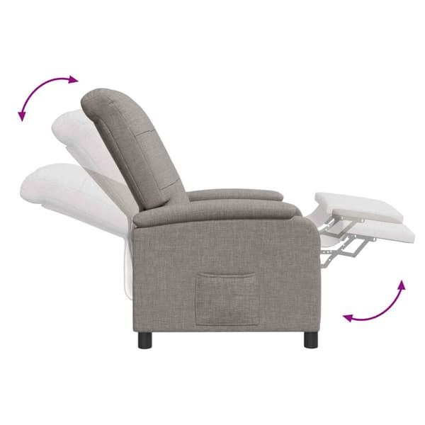 Recliner Taupe Tyg