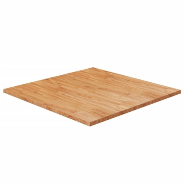 Fyrkantig bordsskiva ljusbrun 80x80x2,5cm behandlad massiv ek