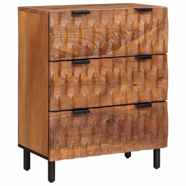 Sideboard 2 pcs Acacia Brun Finish 60 x 33 x 75 cm
