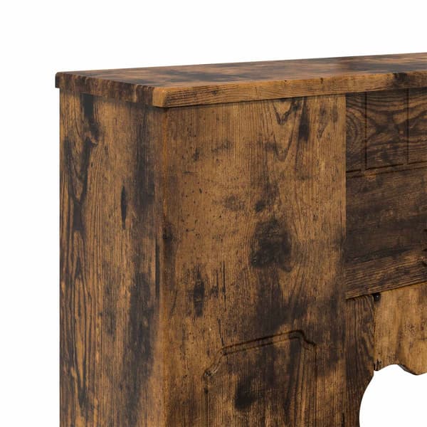 Eldstadsram Rökt ek 93 x 20 x 89 cm Konstruerat trä