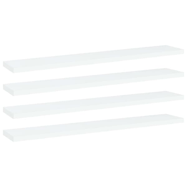 Hyllplan 4 st vit 60x10x1,5 cm konstruerat trä