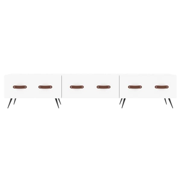 Tv-bänk vit 150x36x30 cm konstruerat trä