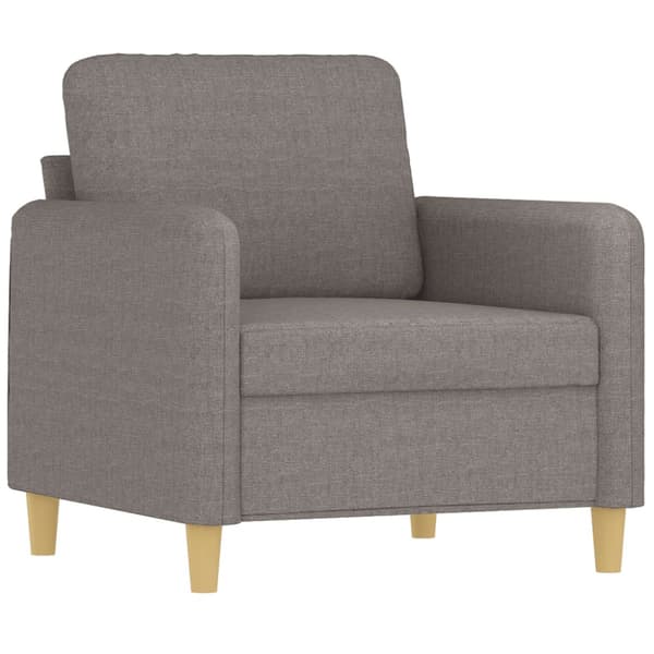 Fåtölj taupe 60 cm tyg