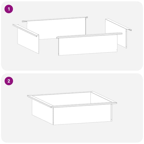 Eldstad ring Svart 90 x 90 x 25 cm Stål