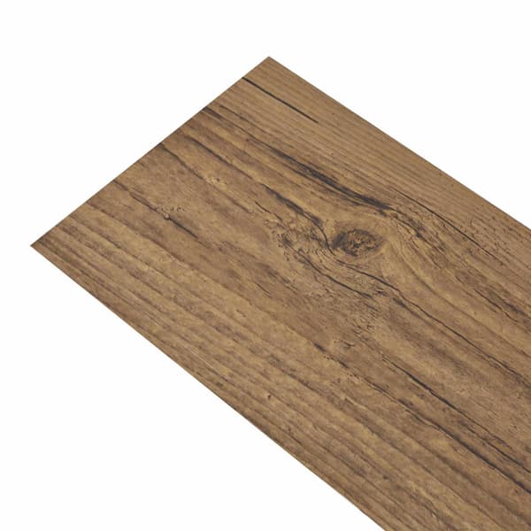 Golvplankor 18 pcs Valnöt Brun 2,51 m² PVC