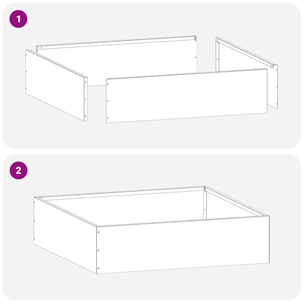 Kant för gräsmatta 6 pcs Antracit 50 x 50 x 13 cm Stål