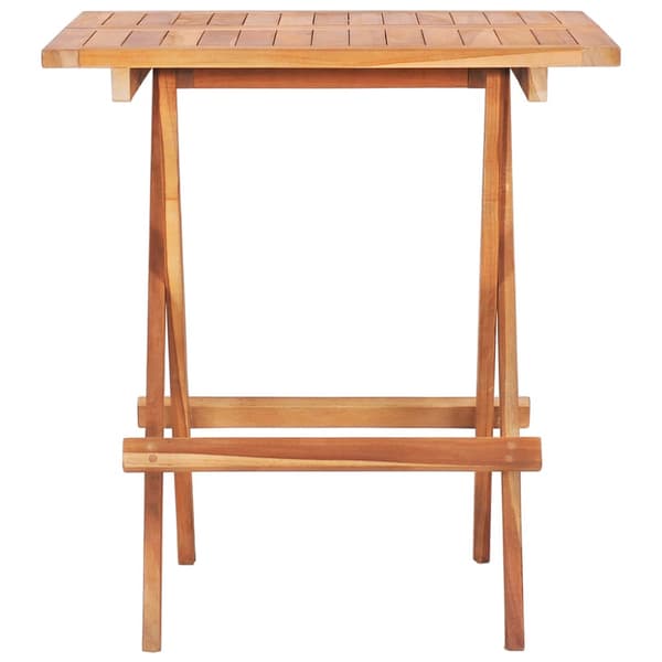 Caféset 3 delar med gråa dynor massiv teak