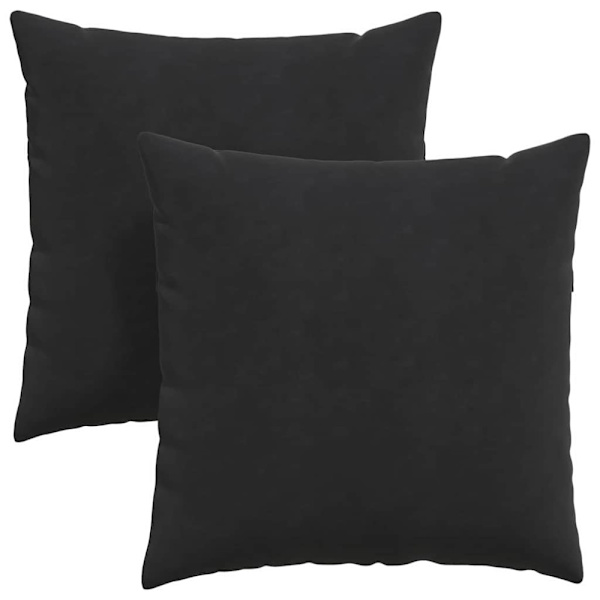 Sofakuddar 2 pcs Svart 80 x 80 cm Kordread tyg