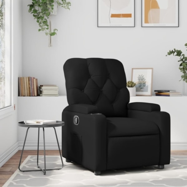 Reclinerfåtölj svart konstläder