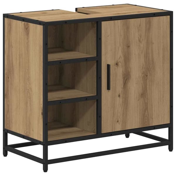Badrumsmöbelset med låda 3 pcs Artisan Ek Konstruerat trä