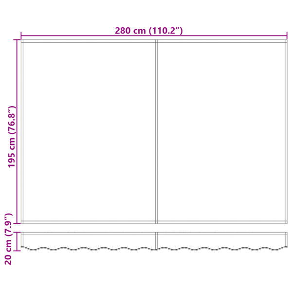 Utdragbar markis Gul 300 x 200 cm tyg