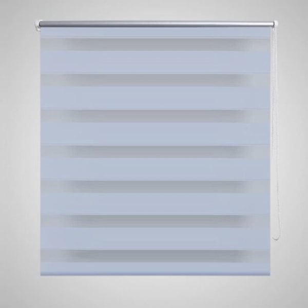 Rullgardin randig vit 70 x 120 cm transparent