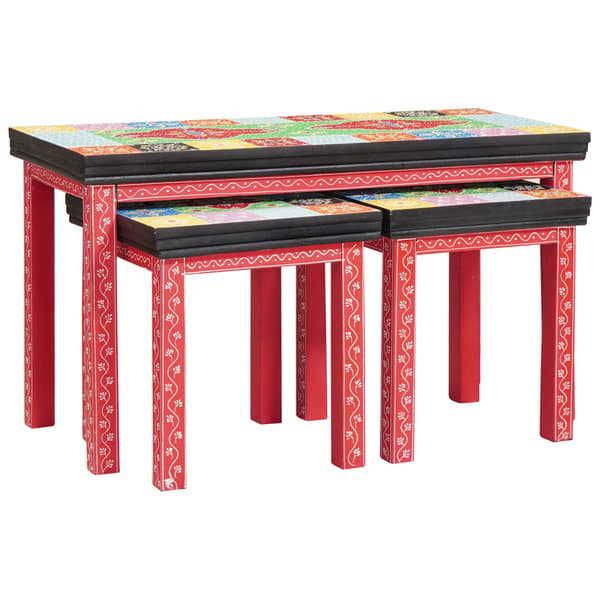 Sidobord 2 pcs Flerfärgsdesign