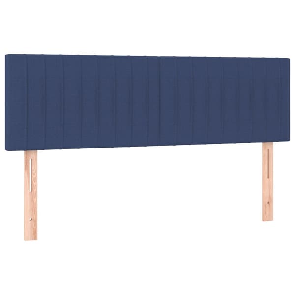 Ramsäng med madrass blå 140x200 cm tyg