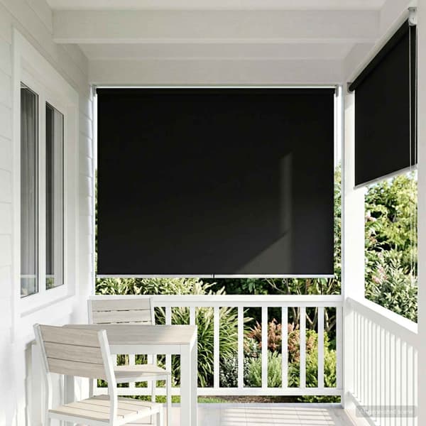 Rullgardin UV-skydd Svart 140 x 230 cm Polyester