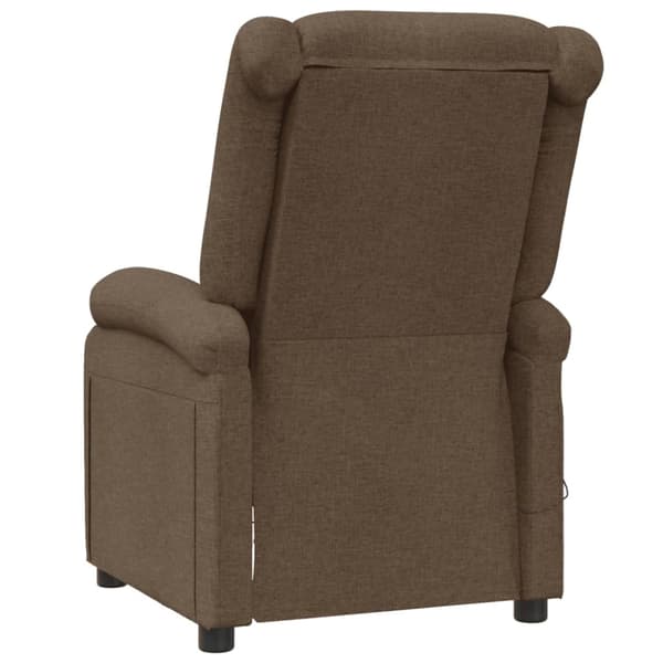 Massagefåtölj brun tyg