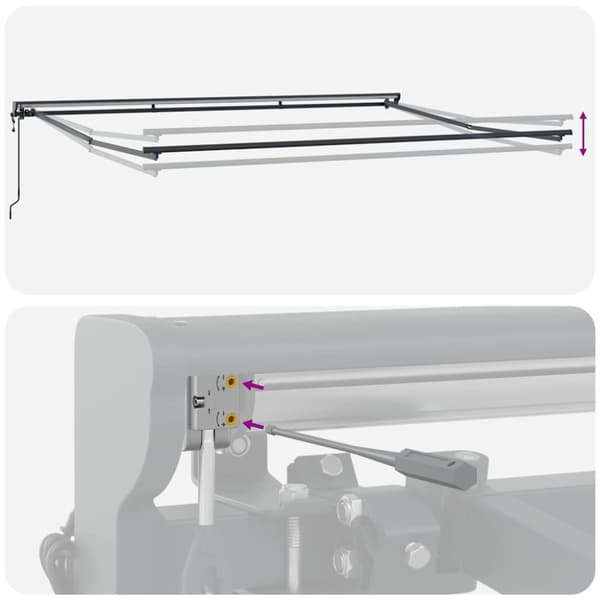 Markisram Kräm 450 × 300 cm Polyester med PU-beläggning