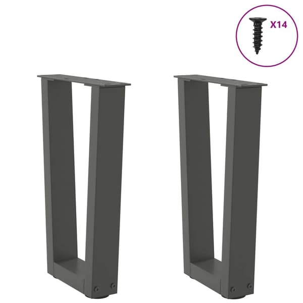 Soffbordsben V-formade 2 st antracit 28x(42-43,3) cm stål