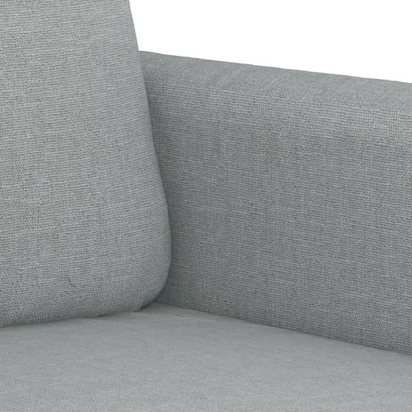 Soffgrupp med kuddar 2 delar ljusgrå tyg