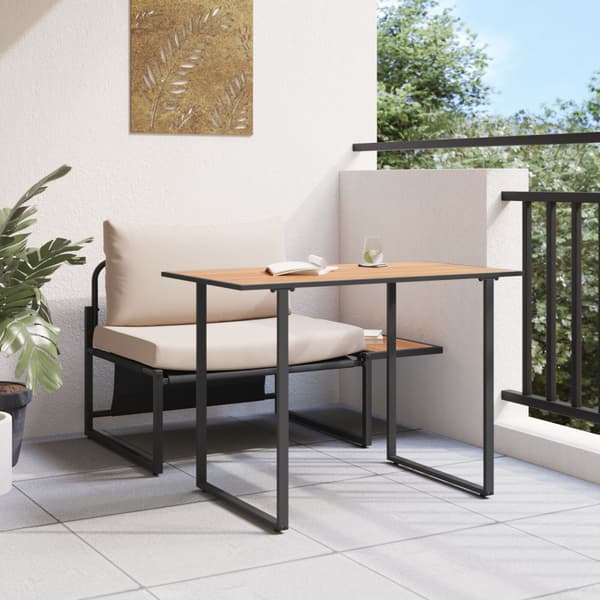 Utomhusstålstolar 2 pcs Taupe Stål