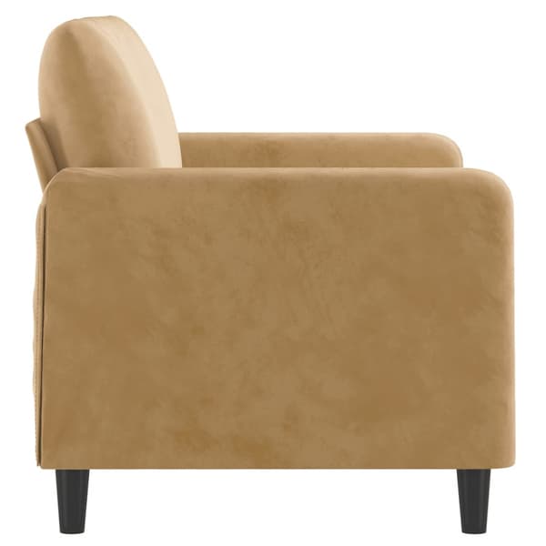 2-sitssoffa brun 120 cm sammet