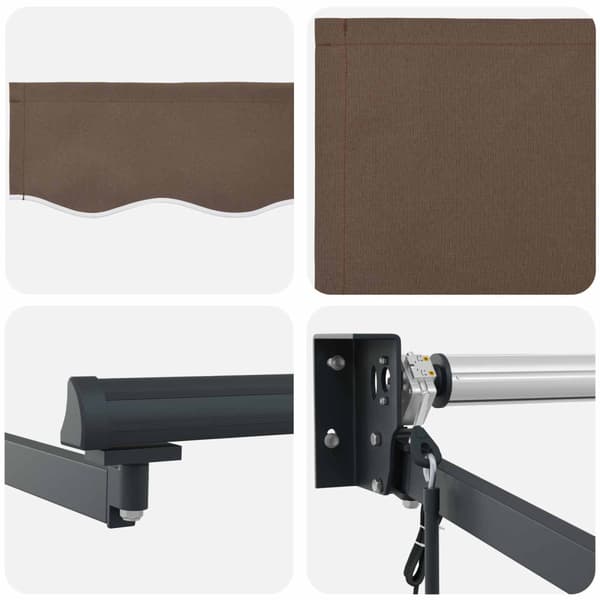Elektrisk Retraktabel Markis Taupe 100% Polyester och Aluminium