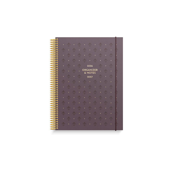 Kalender Organizer & Notes vinröd 26/27
