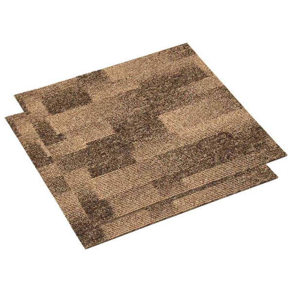 Golvmatta 20 pcs Brun 50 x 50 cm PP