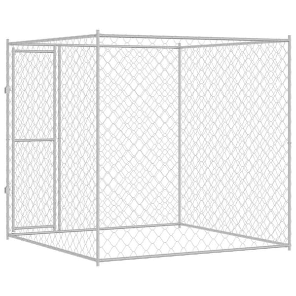 Hundbur Silver 200 x 200 x 200 cm Galvaniserat Stål