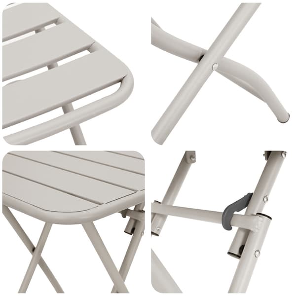 Bistroset 3 pcs Beige Stål