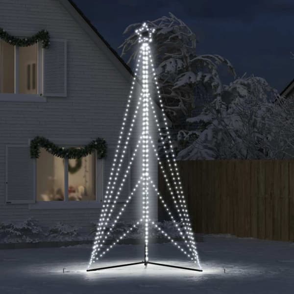 LED julgran 615 LEDs kallvit 404,5 cm