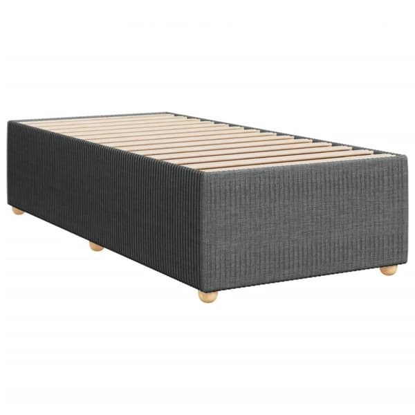 Ramsäng med madrass mörkgrå 100x200 cm tyg