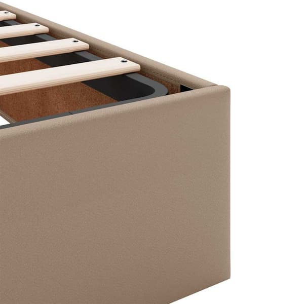 Sängram med madrass Övrigt 2 st Tan PVC