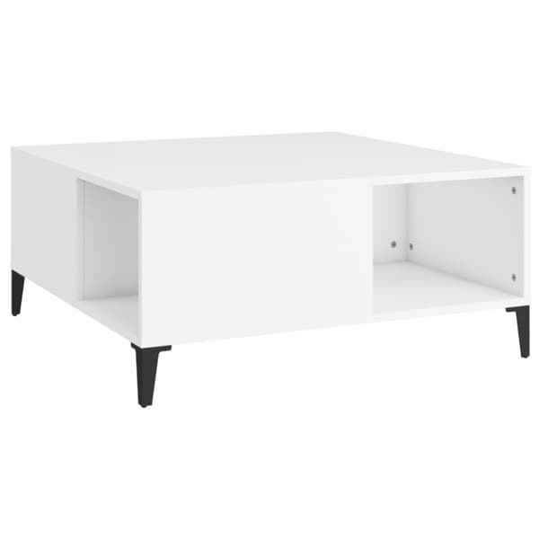 Soffbord vit 80x80x36,5 cm konstruerat trä