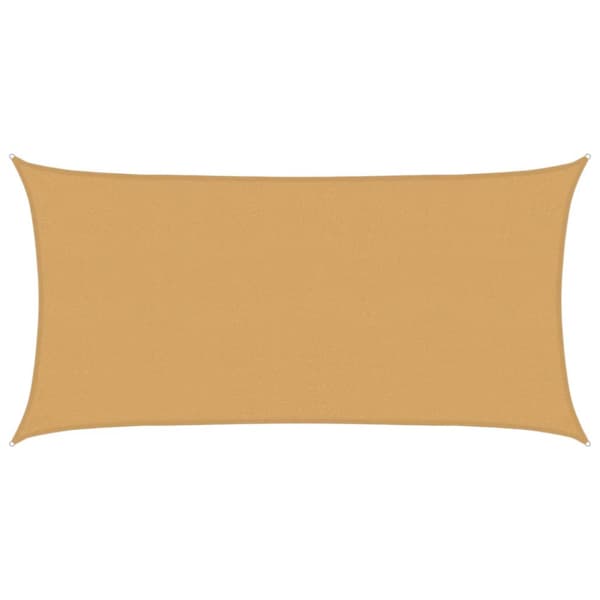 Solsegel 160 g/m² rektangulär sand 2,5x5 m HDPE