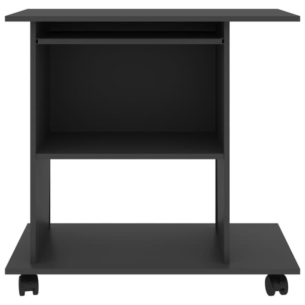 Datorbord grå 80x50x75 cm konstruerat trä