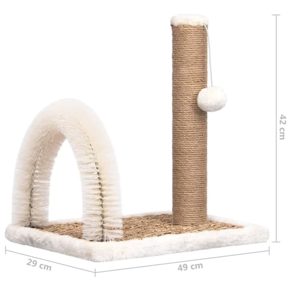 Katträd med massagebåge och klöspelare
