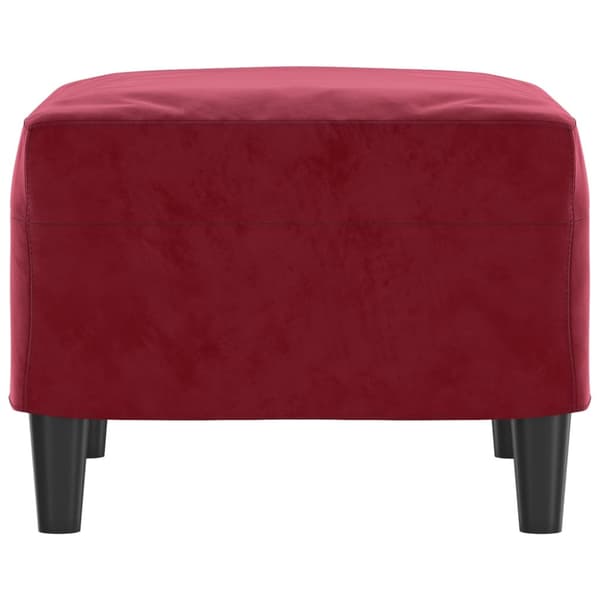 Fotpall vinröd 60x50x41 cm sammet
