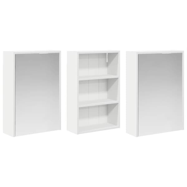 Badrumsskåpsset 3 st 126 x 16 x 62.5 cm Konstruerat trä