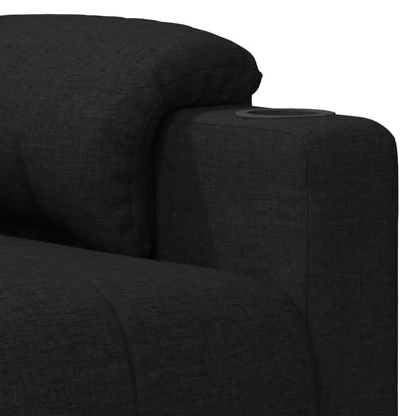 Massagefåtölj svart tyg