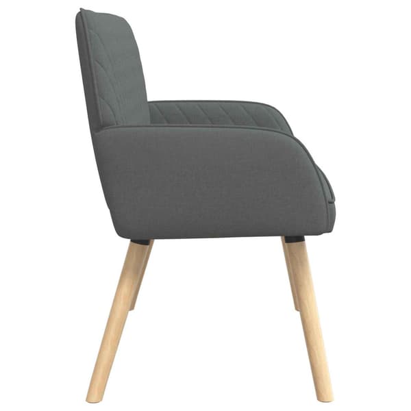 2-sitssoffa med ben i massivt trä 2-sits Mörkgrå Linnetyg