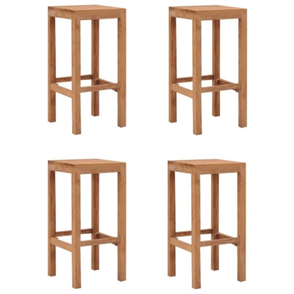 Barstolar 4 st massiv teak