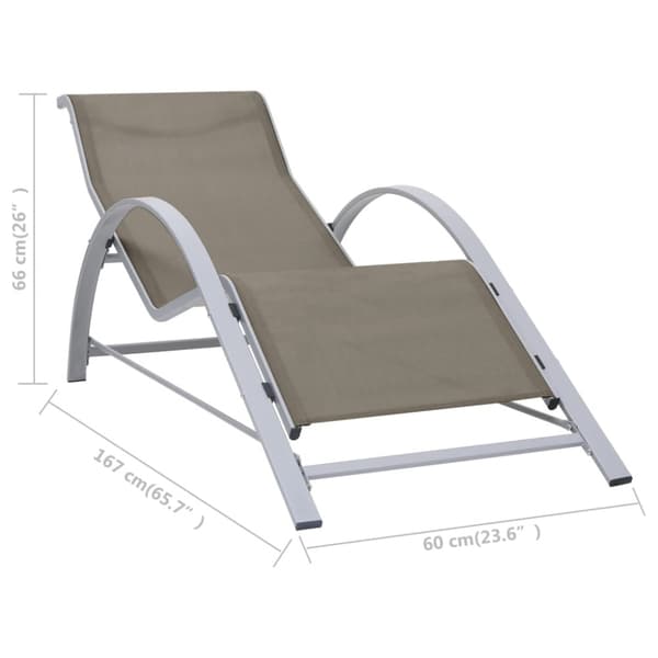 Solstol textilen och aluminium taupe